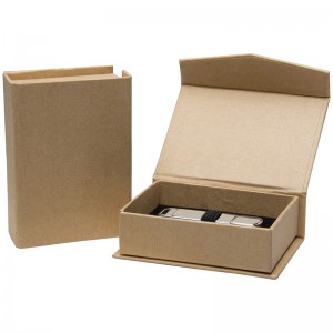Egyedi újrahasznosított funkciók kraft csomagolás összecsukható összecsukható papír ajándék dobozok az élelmiszer